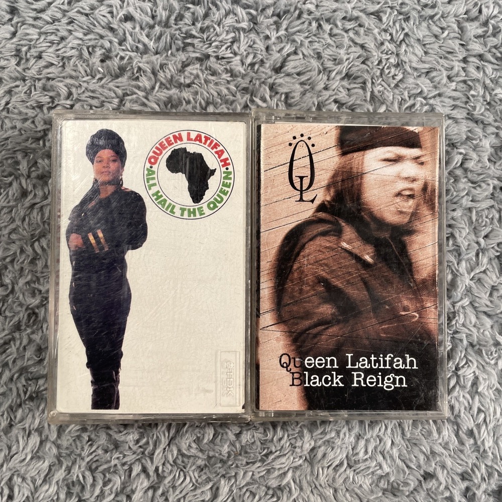Lot Of 2 Black Reign Queen Latifah Dana Owens (Cassette 1993) All Hail The Queen